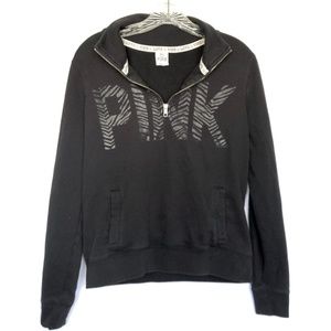 VS Pink Black Quarter Zip